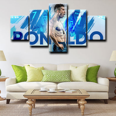 5 canvas prints modern art Cristiano Ronaldo decor picture1225 (1)