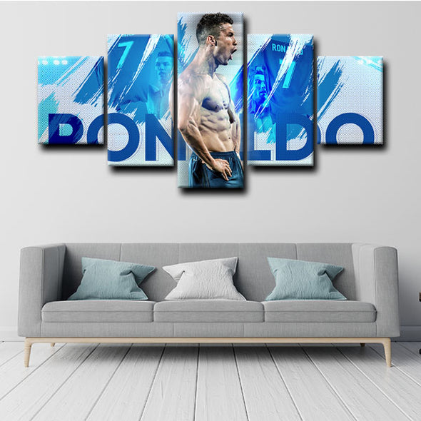  5 canvas prints modern art Cristiano Ronaldo decor picture1225 (2)