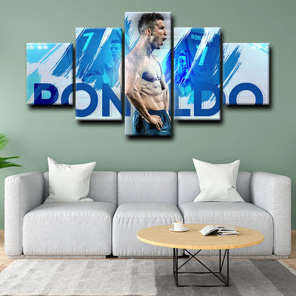  5 canvas prints modern art Cristiano Ronaldo decor picture1225 (4)