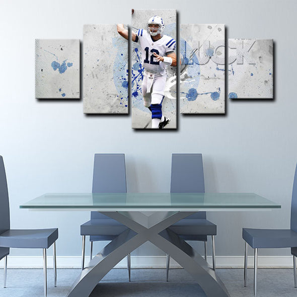 5 canvas wall art framed prints Andrew Luck home decor1201 (3)