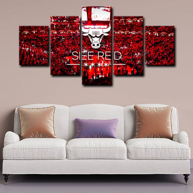 5 canvas wall art framed prints Chicago Bulls  home decor1209 (1)