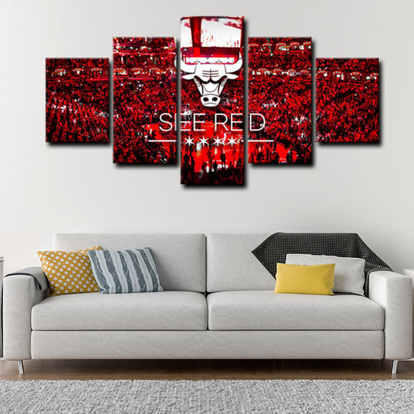 5 canvas wall art framed prints Chicago Bulls  home decor1209 (3)