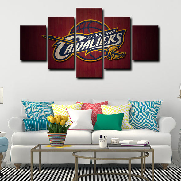 5 canvas wall art framed prints Cleveland Cavaliers  home decor 1201(2)