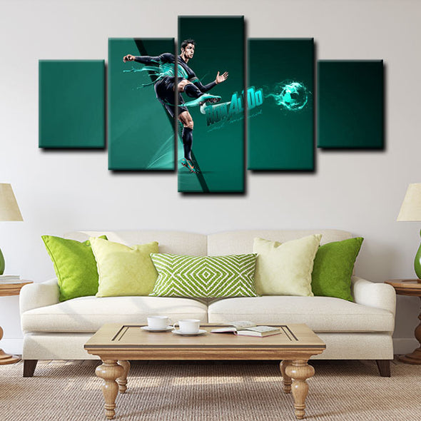  5 canvas wall art framed prints Cristiano Ronaldo  home decor1201 (3)