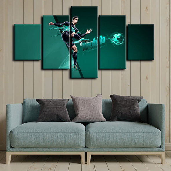  5 canvas wall art framed prints Cristiano Ronaldo  home decor1201 (4)
