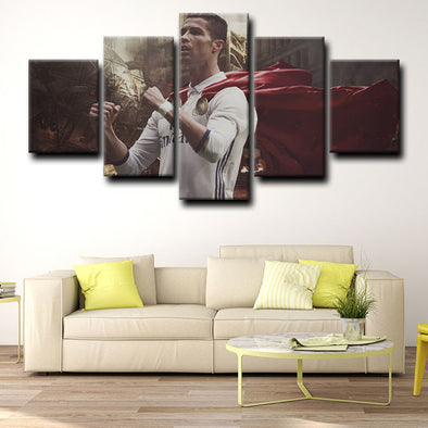 5 canvas wall art framed prints Cristiano Ronaldo  home decor1227 (1)