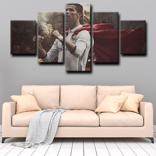 5 canvas wall art framed prints Cristiano Ronaldo  home decor1227 (2)