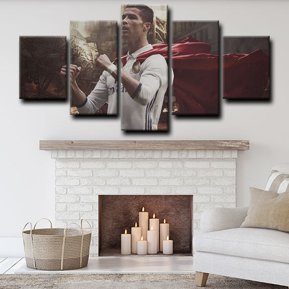 5 canvas wall art framed prints Cristiano Ronaldo  home decor1227 (3)