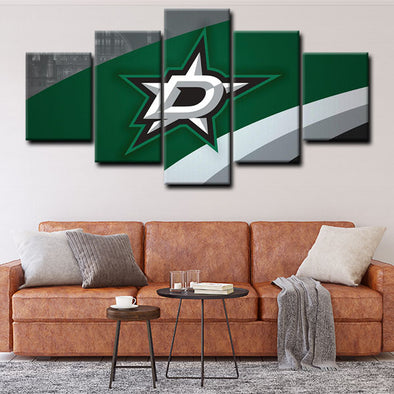 5 canvas wall art framed prints Dallas Stars  home decor1218 (1)