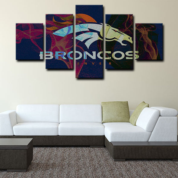 5 canvas wall art framed prints Denver Broncos  home decor1201 (2