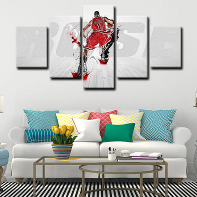 5 canvas wall art framed prints Derrick Rose  home decor1201 (1)