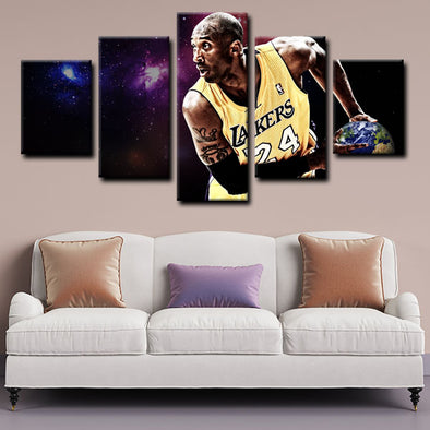 5 canvas wall art framed prints Kobe Bryant  home decor1201 (1)