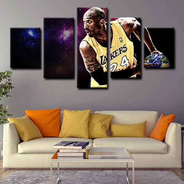 5 canvas wall art framed prints Kobe Bryant  home decor1201 (2)