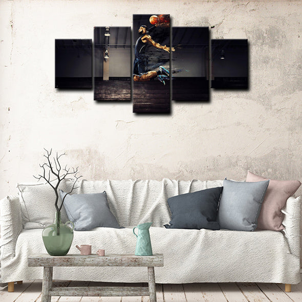 5 canvas wall art framed prints LeBron James  home decor1224 (3)