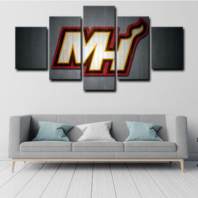  5 canvas wall art framed prints Miami Heat   home decor1201 (1)