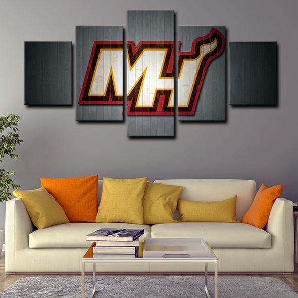  5 canvas wall art framed prints Miami Heat   home decor1201 (2)