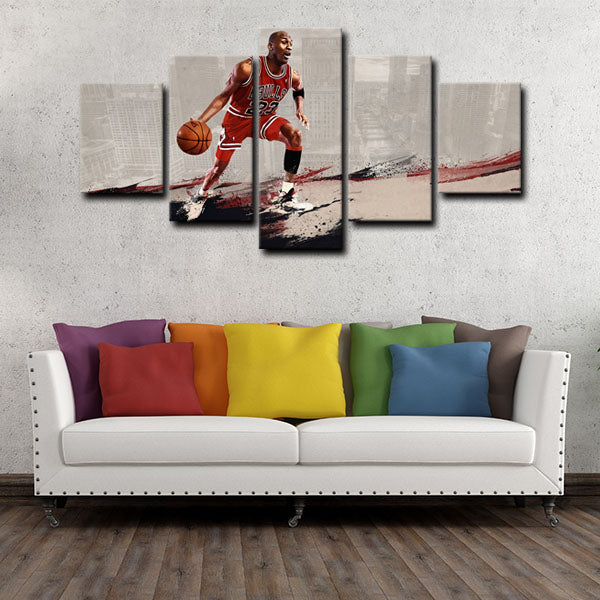 Chicago Bulls Shooting Guard Black cat Jordan – GL Canvas Print Art