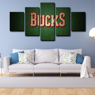 5 canvas wall art framed prints Milwaukee Bucks  home decor1211 (1)