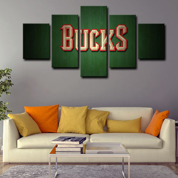 5 canvas wall art framed prints Milwaukee Bucks  home decor1211 (2)