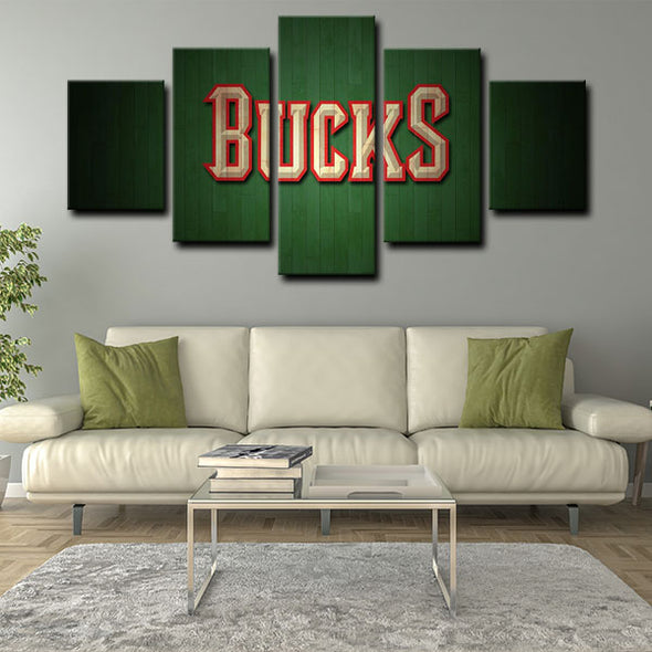 5 canvas wall art framed prints Milwaukee Bucks  home decor1211 (3)