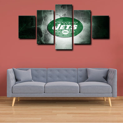 5 canvas wall art framed prints New York Jets  home decor1201 (1)