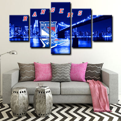 5 canvas wall art framed prints New York Rangers   home decor1201 (1)