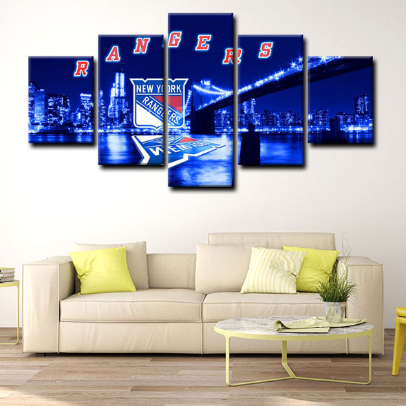 5 canvas wall art framed prints New York Rangers   home decor1201 (4)