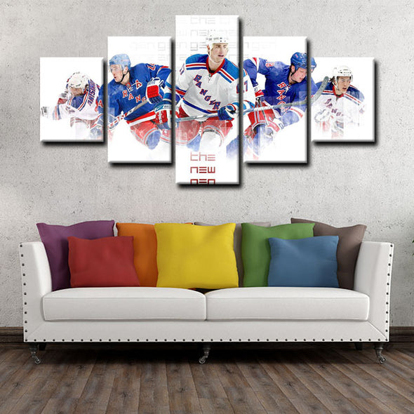 5 canvas wall art framed prints New York Rangers  home decor1212 (2)