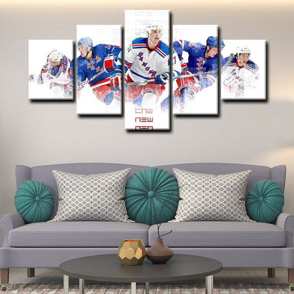 5 canvas wall art framed prints New York Rangers  home decor1212 (4)
