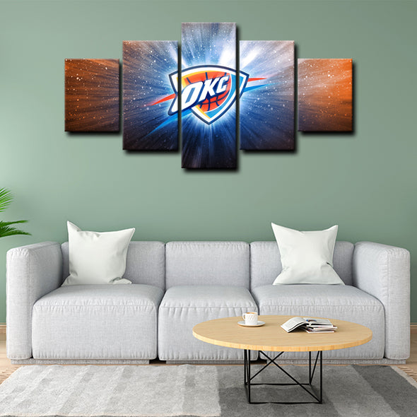 5 canvas wall art framed prints Oklahoma City Thunder  home decor1201 (2)
