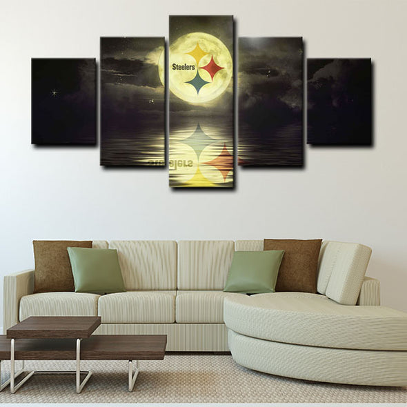 5 canvas wall art framed prints Pittsburgh Steelers  home decor1211 (1)