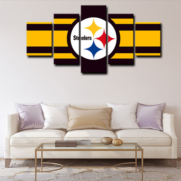 5 canvas wall art framed prints Pittsburgh Steelers  home decor1221 (3)