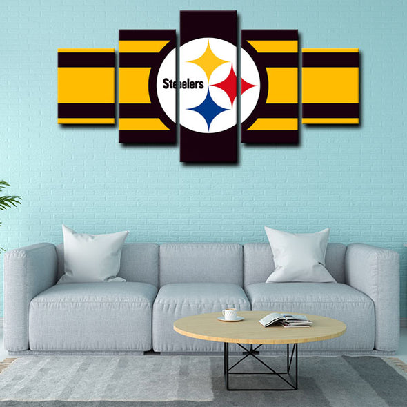 5 canvas wall art framed prints Pittsburgh Steelers  home decor1221 (4)