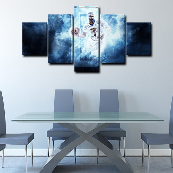 5 canvas wall art framed prints Russell Westbrook  home decor1213 (1)