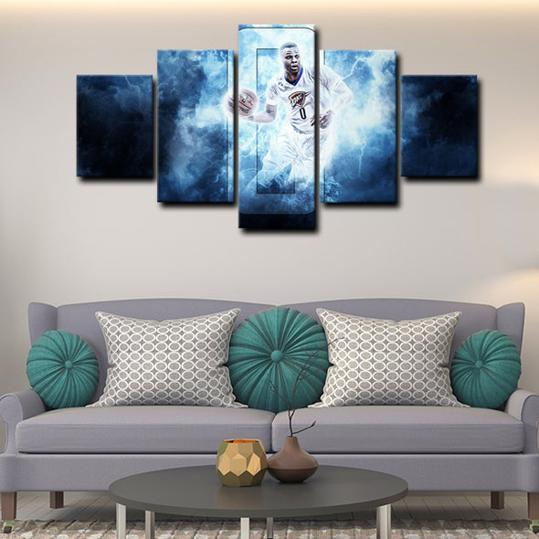 5 canvas wall art framed prints Russell Westbrook  home decor1213 (2)