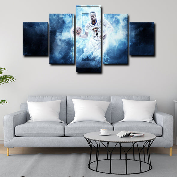 5 canvas wall art framed prints Russell Westbrook  home decor1213 (4)