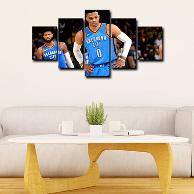 5 canvas wall art framed prints Russell Westbrook  home decor1222 (1)