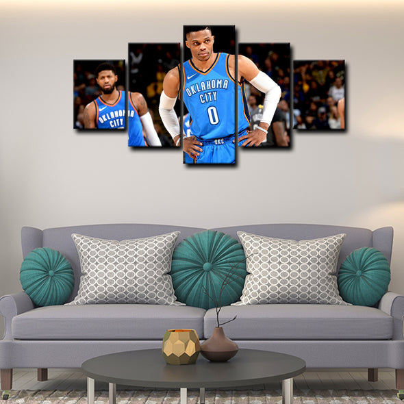 5 canvas wall art framed prints Russell Westbrook  home decor1222 (2)