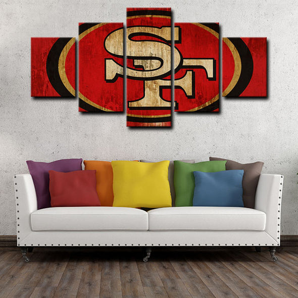  5 canvas wall art framed prints San Francisco 49ers  home decor1218 (1)