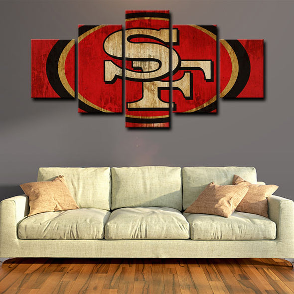  5 canvas wall art framed prints San Francisco 49ers  home decor1218 (2)