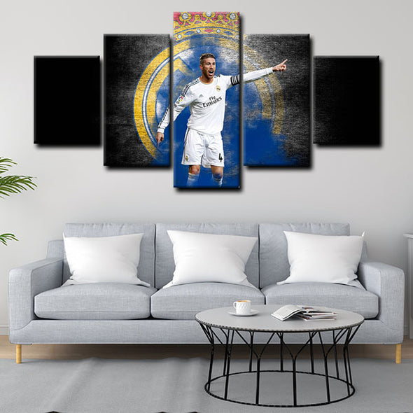 5 canvas wall art framed prints Sergio Ramos  home decor1201 (4)