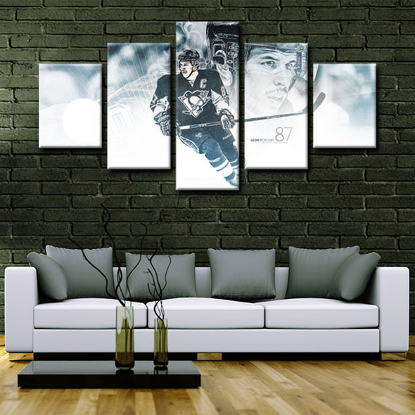  5 canvas wall art framed prints Sidney Crosby  home decor1227 (2)