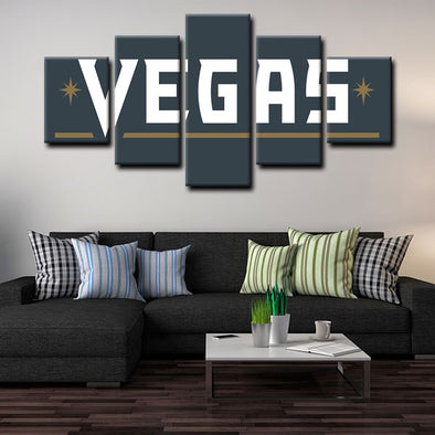 5 canvas wall art framed prints Vegas Golden Knights  home decor1201 (1)