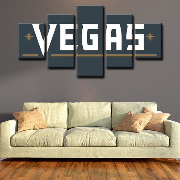 5 canvas wall art framed prints Vegas Golden Knights  home decor1201 (2)