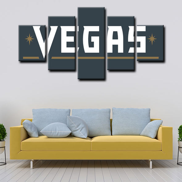 5 canvas wall art framed prints Vegas Golden Knights  home decor1201 (3)