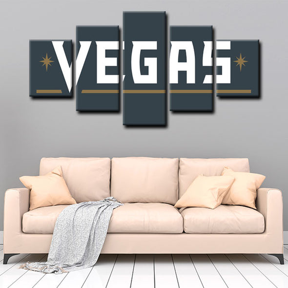 5 canvas wall art framed prints Vegas Golden Knights  home decor1201 (4)