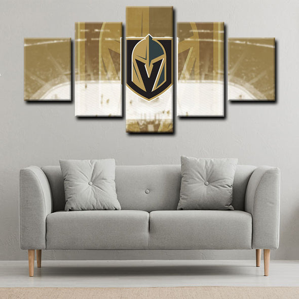 5 canvas wall art framed prints Vegas Golden Knights  home decor1212 (4)