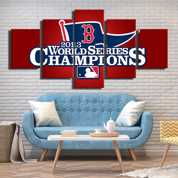 5 foot wall art art prints Dodgers Red Sox Red and blue wall decor-5001 (2)