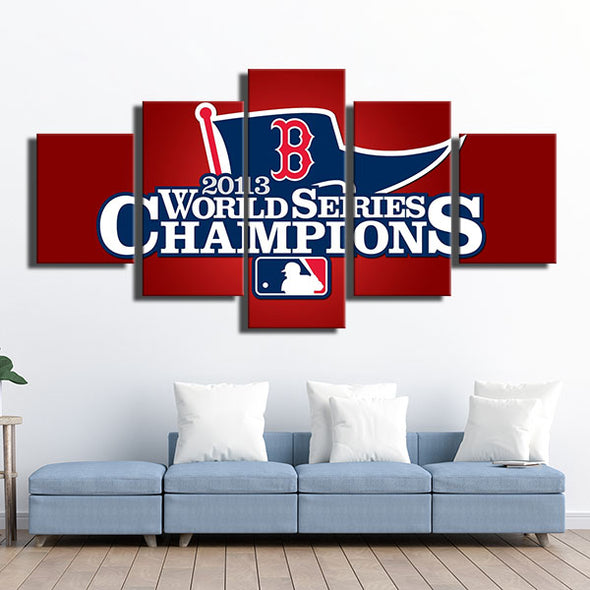 5 foot wall art art prints Dodgers Red Sox Red and blue wall decor-5001 (4)