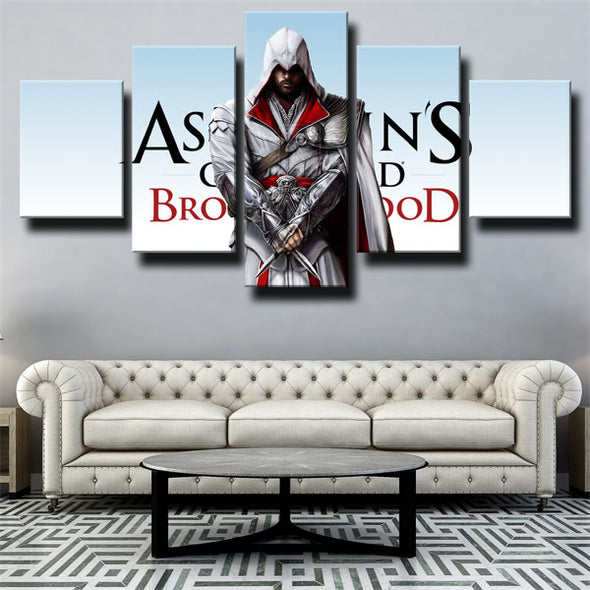 5 panel art framed print  Assassin's Creed Brotherhood wall decor-1220 (2)